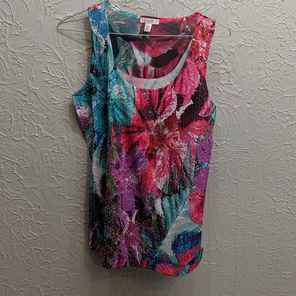 Cache tank top with slight racerback